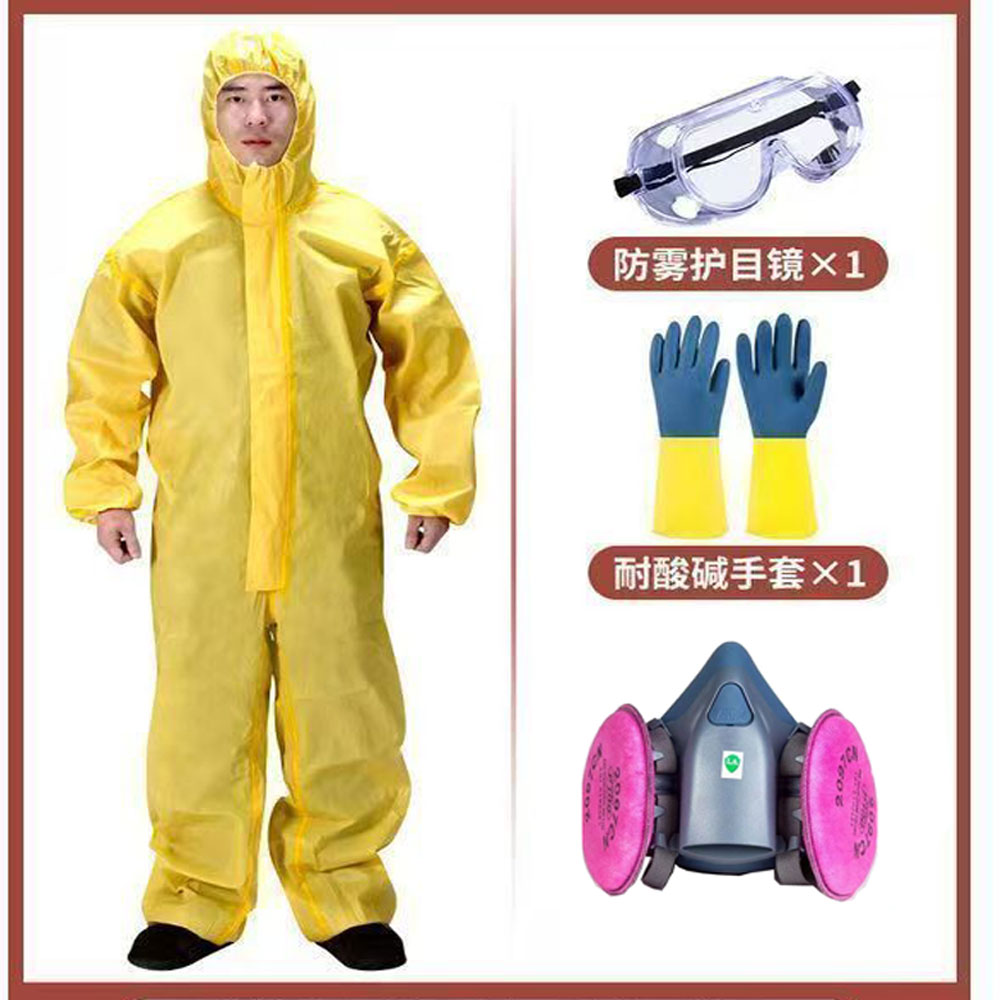 ワンピース化学作業つなぎ服保護服危険化学液体硫酸およびアルカリ耐性保護