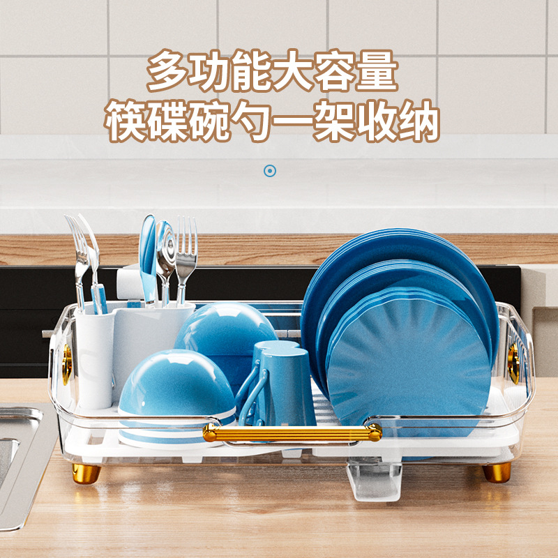キッチンシェルフボウルと箸ラック、ボウル皿プレート、家庭用収納ラック、カウンタートップ食器棚、水切りボウルラック