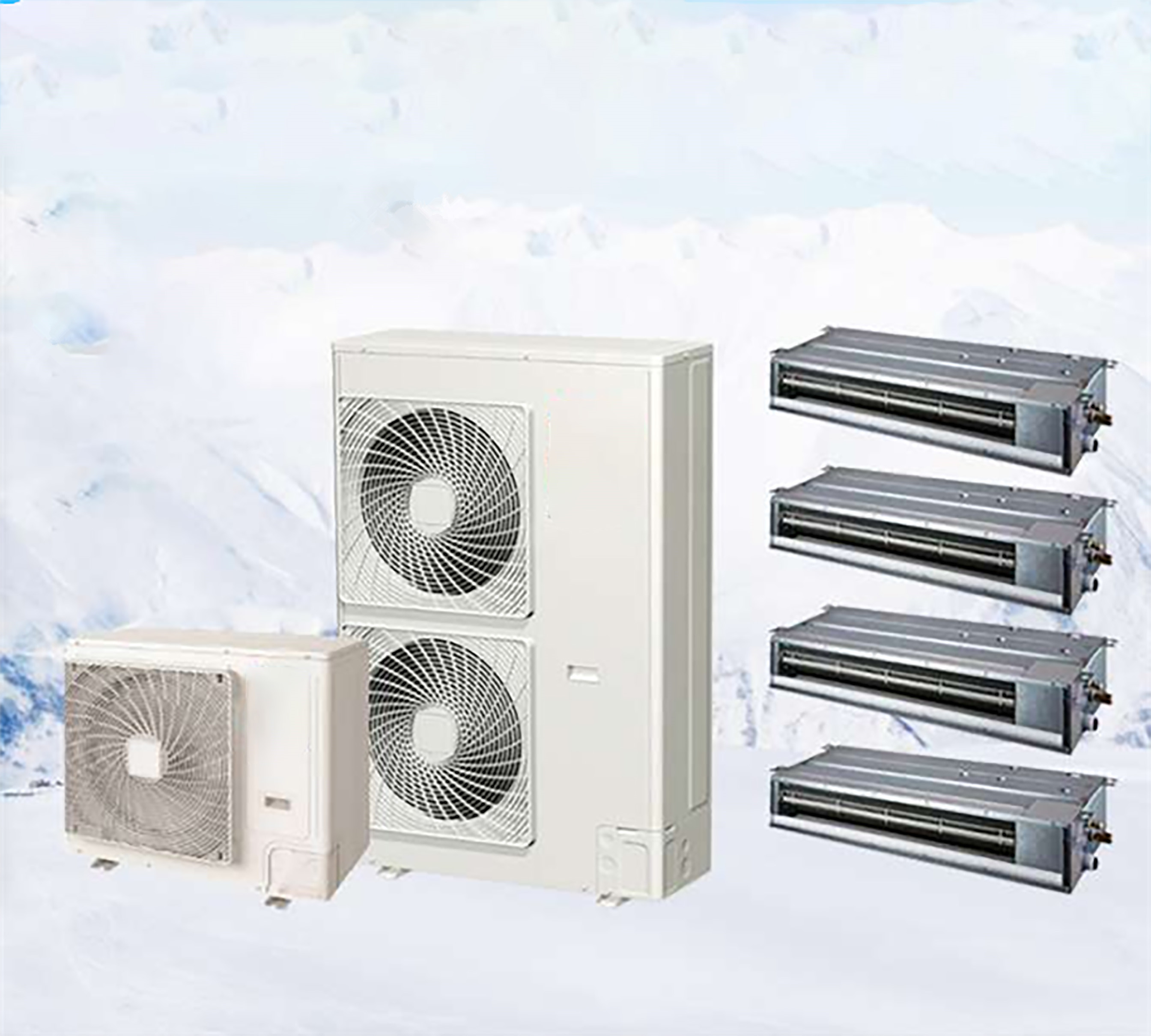60000 Btu VRV VRF システム空調 AC ダクトタイプ屋内分割ユニット HVAC システム セントラル空調