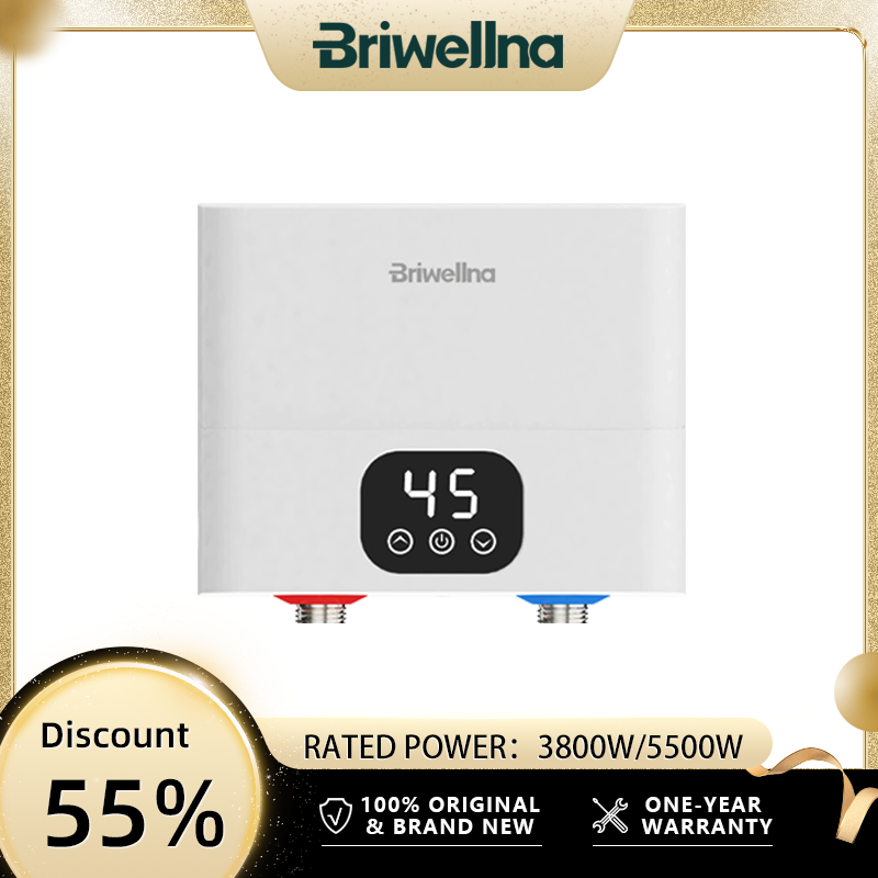 Briwellna ミニタンクレス電気温水器 220V アンダーシンク瞬間温水オーバーシンク瞬間湯沸かし器家庭用