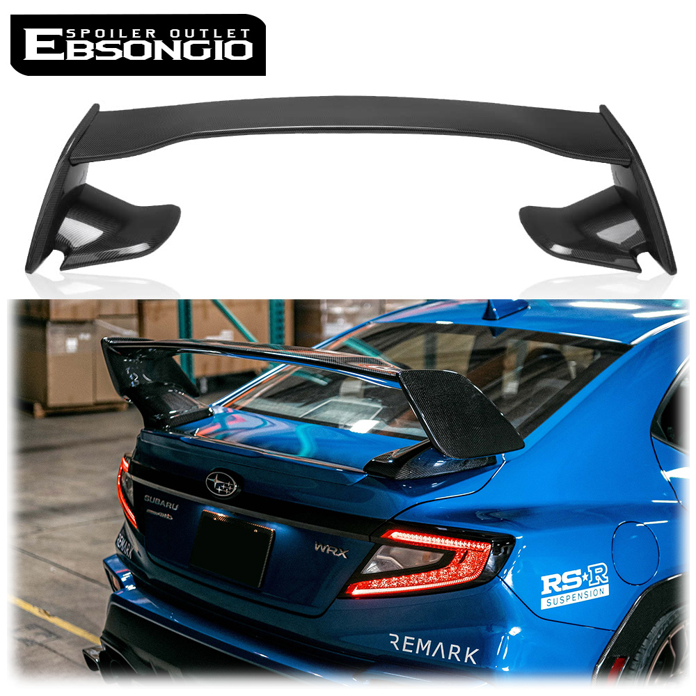 スバル WRX STI 2022 2023 2024 光沢のある黒スポイラー高品質 ABS プラスチックリアルーフスポイラーウイングトランクリップブーツカバー
