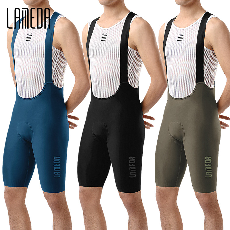 LAMEDA プロフェッショナルサイクリングビブ男性通気性夏の自転車ショーツパンツパッド MTB バイクショーツ男性用 MTB サイクリング服
