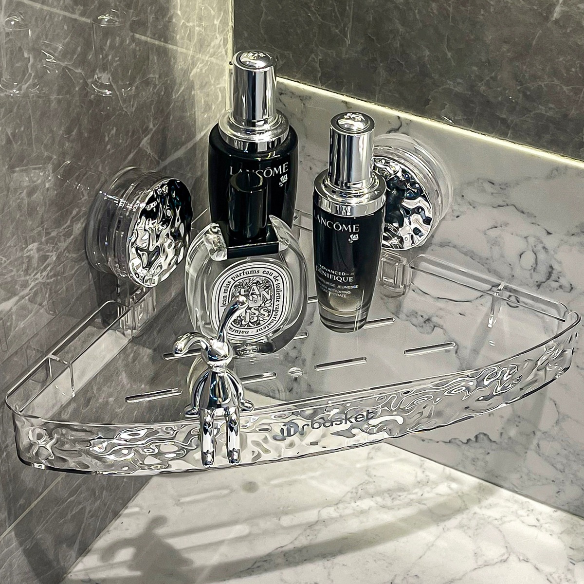 浴室吸盤三角形収納ラックパンチングなし壁掛け棚浴室トイレ洗面台コーナー収納ラック