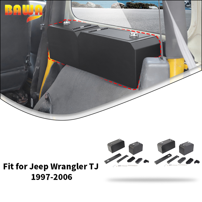 BAWA トランクテールゲート安全収納ボックスロック付きジープラングラー TJ 1997-2006 車のインテリアアクセサリー