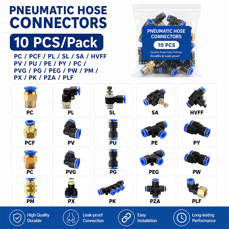 10 個 PC PCF PLF PB PX PD PH SL PL 空気圧プッシュイン継手クイックエアチューブコネクタプラスチック 4 ミリメートル-12 ミリメートルコネクタ PU ホース用