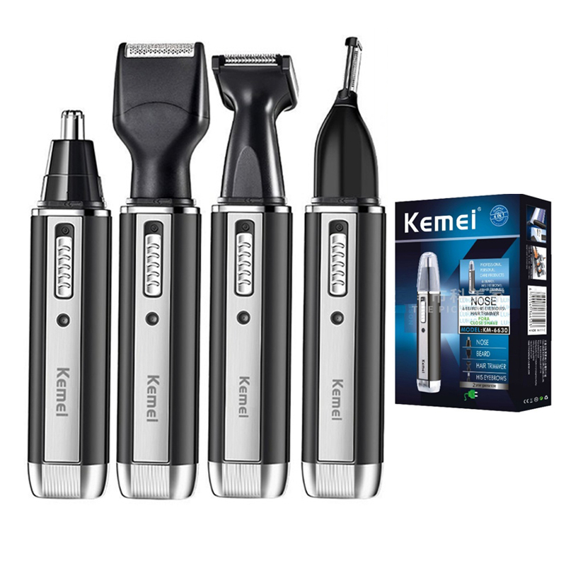 Kemei 充電式電動オールインワンヘアトリマー男性用グルーミングキットひげトリマー顔眉毛トリマー鼻耳シェーバー