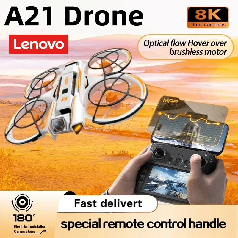 レノボ A21 プロ 4K プロフェッショナル 8K HD デュアルカメラ障害物回避オプティカルフローブラシレスモーター ESC RC Dron Quadcopter おもちゃ