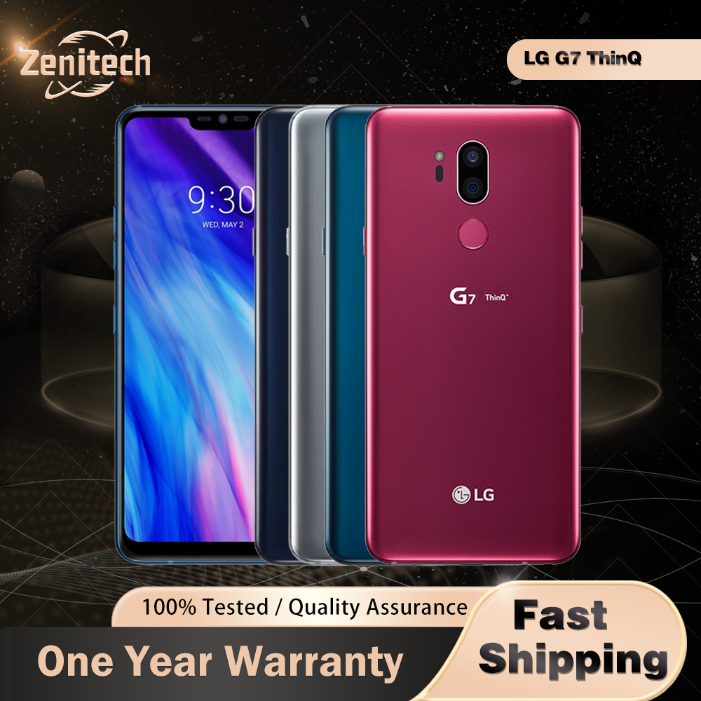 オリジナル LG G7 ThinQ G710N G710VM 4 グラム携帯電話 6.1 "4 ギガバイト RAM 64 ギガバイト ROM 16MP 8MP Snapdragon 845 オクタコア Android LG G7