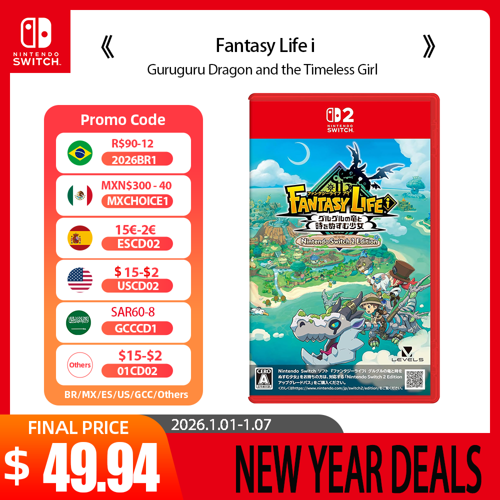 Nintendo Switch 2 ゲーム - ファンタジーライフ i グルグルドラゴンと時を超えた少女 - Switch 2 用ゲーム物理カートリッジ