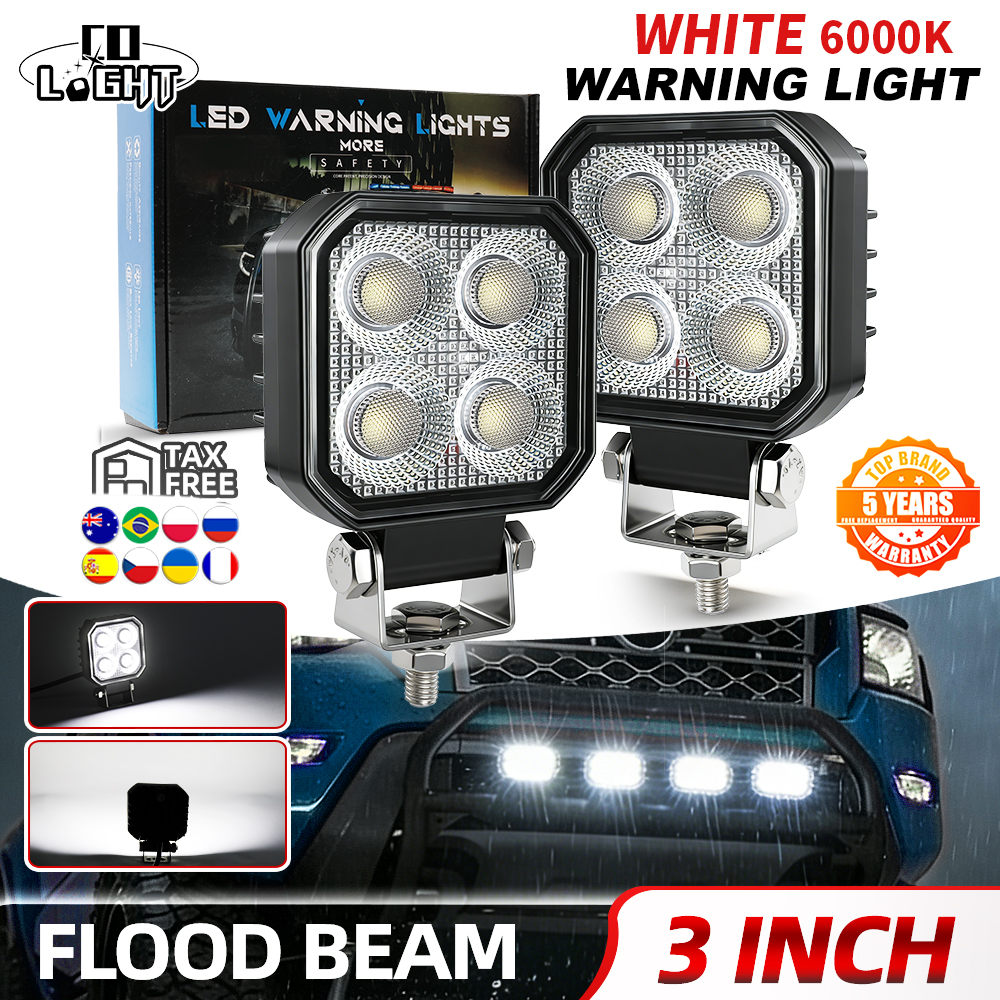 CO LIGHT 3 インチ 30000LM LED バースクエア投光器ワークライト 12V 24V 自動トラックライトフォグランプオフロード使用 ATV SUV トラクター