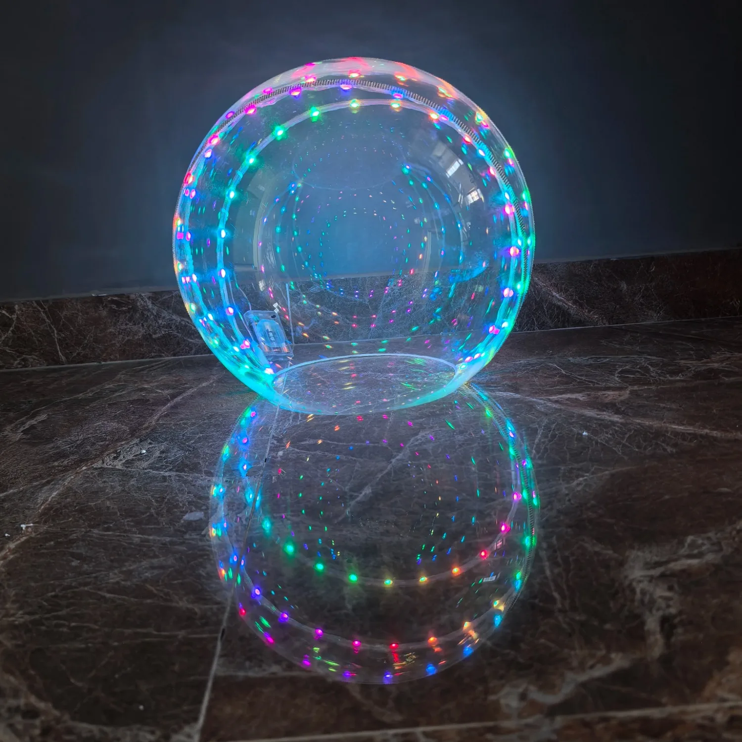 LED 可変色リモコン LED キャップ DJ DS ゴーゴー透明 LED 衣装ヘルメット帽子パーティーステージパフォーマンス衣装コスプレ