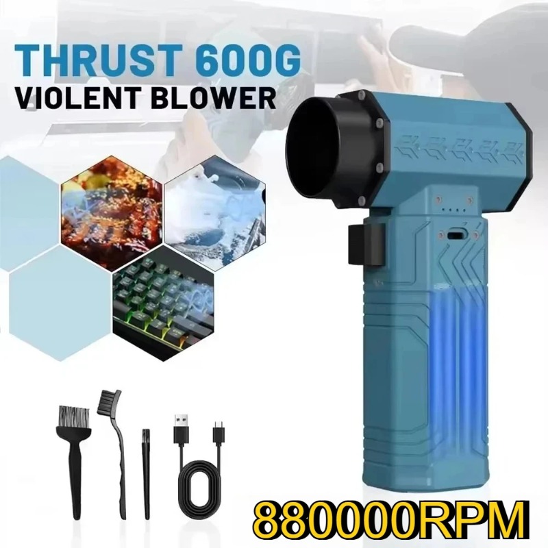 880000RPM 高速ミニターボファン送風機 10000MAH 600 グラム推力 70 メートル/秒風ブラシレスダスター葉除去乾燥機キーボード