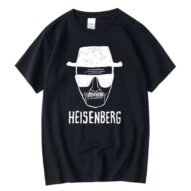 男性ファッションカジュアル品質半袖綿ブレンドルーズハイゼンベルクプリント Tシャツカジュアルメンズ Tシャツクール夏の男性 Tシャツ