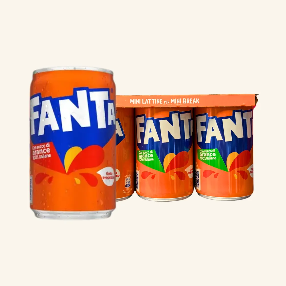Fanta オリジナル - イタリアオレンジジュース入り缶 150ml × 24 個ミニ缶 100% リサイクル可能