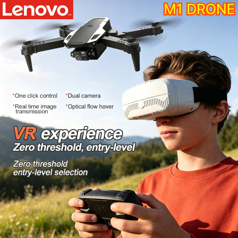 レノボ M1 ポータブル折りたたみドローン HD カメラオプティカルフローポジショニング VR メガネ互換性 RC 空中クアッドコプター