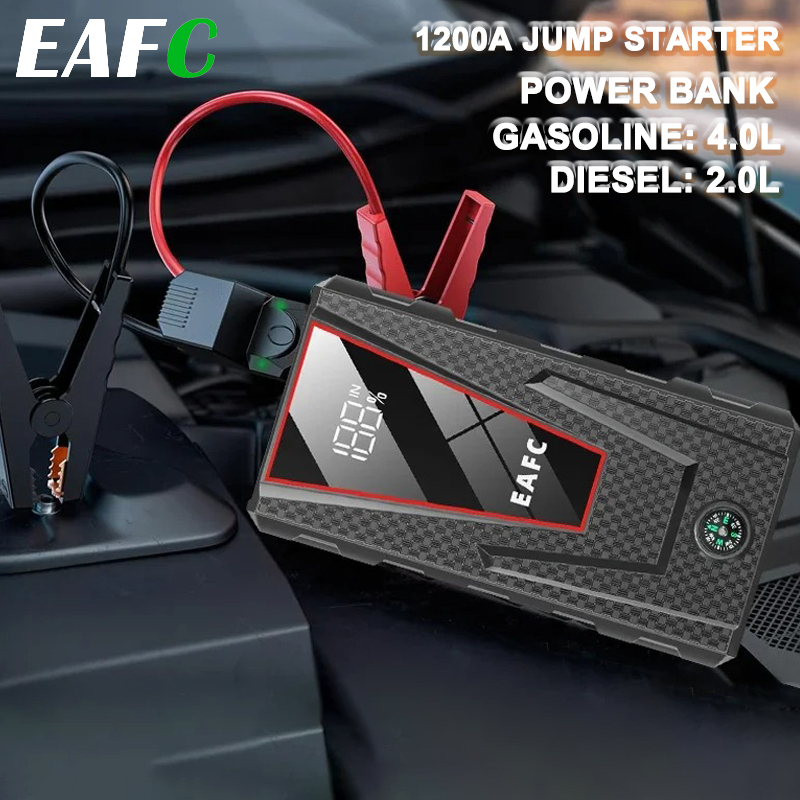 1200A 車ジャンプスターターポータブル 12V 緊急屋外ブースターパワーパック自動車ガス用