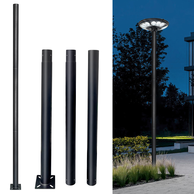 ベースフランジ付き分割型屋外街灯柱ソーラー LED ガーデン用ユニバーサル街路灯ポール