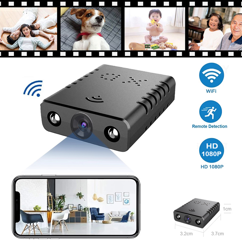 1080P HD ミニカメラ XD ワイヤレス WiFi ワイヤーカメラスマートホームセキュリティ屋内盗難防止 IP カメラビデオ音声アプリリアルタイムカム