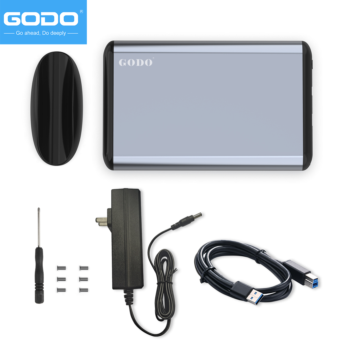 GODO USB 3.0 Hdd ドッキングステーション 2.5/3.5 インチ SATA HDD SSD 外部ハードドライブエンクロージャアルミニウムハードドライブドック外部ケース