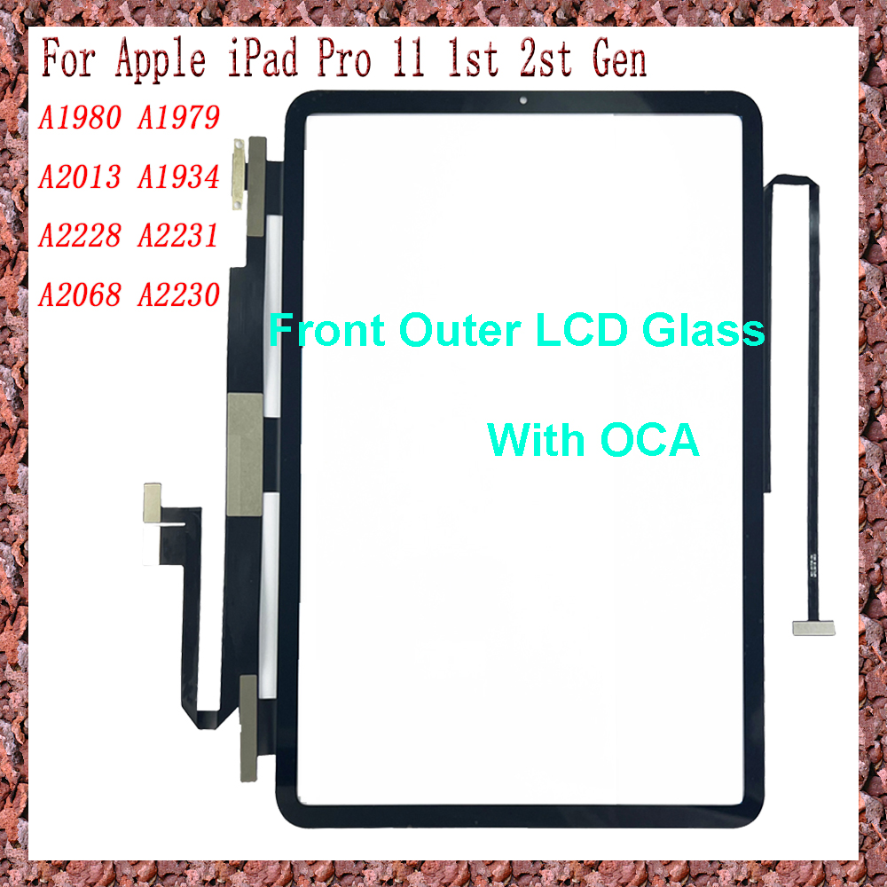 Apple iPad Pro 11 第1世代 第2世代 A1980 A1979 A2231 A2230 A2013 A1934 A2228用 PRO11 タッチスクリーンデジタイザーセンサー外側ガラスパネル