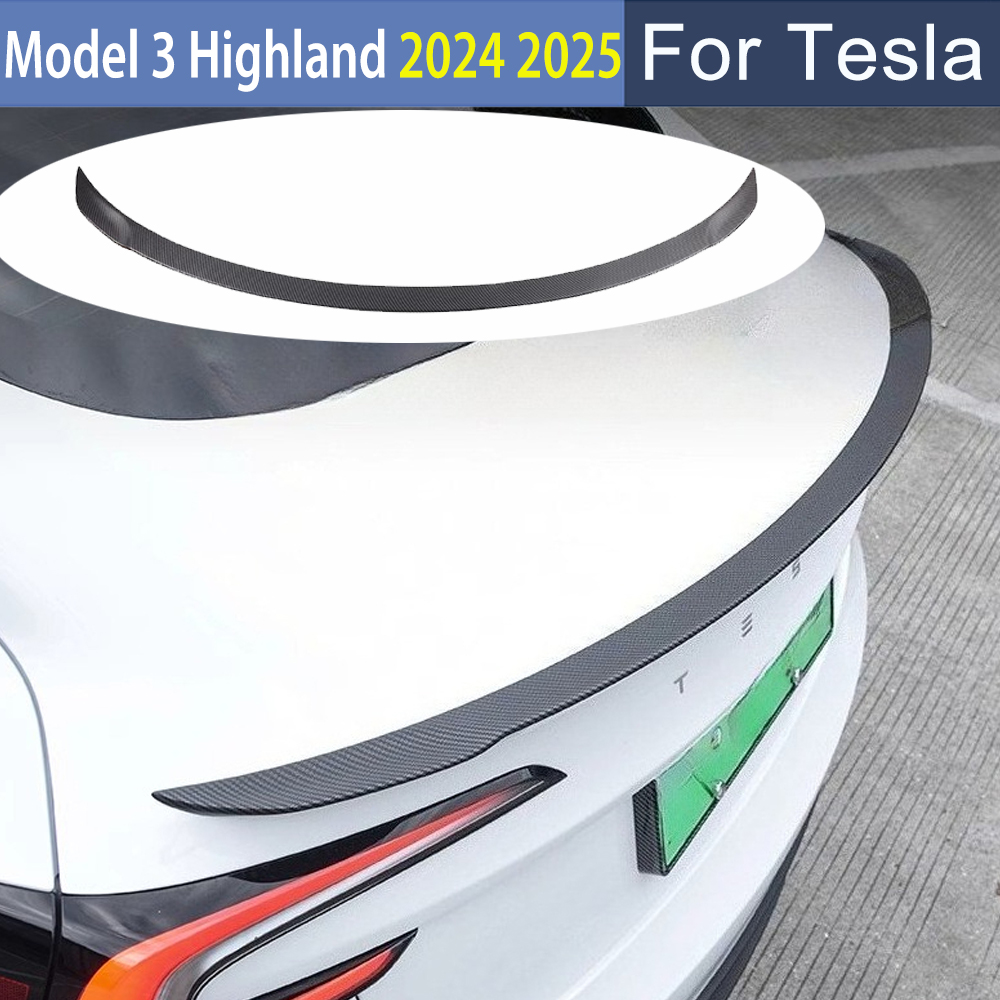 テスラモデル 3 ハイランド 2024 2025 リアトランクスポイラーウイングリップ新デザイン高性能バージョンオートアクセサリーチューニング