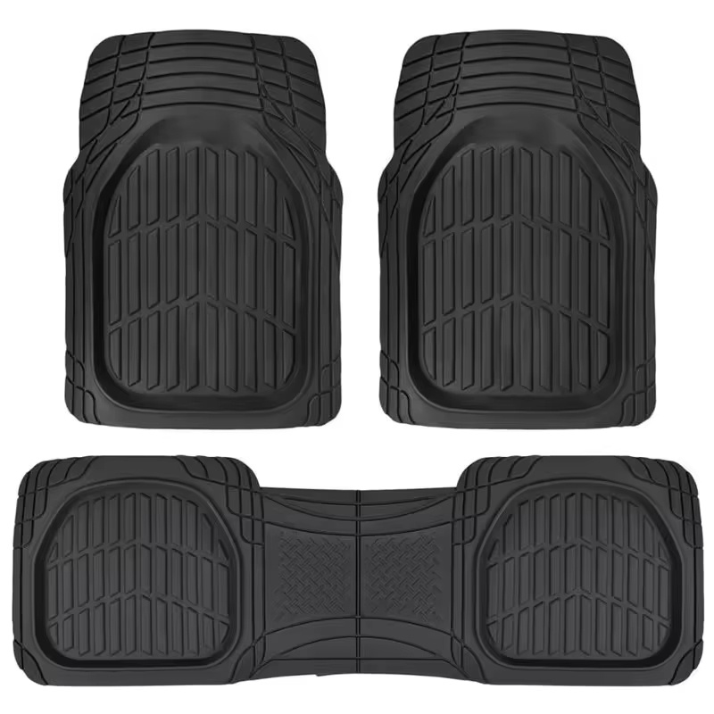 セット/3 個ユニバーサルカーフロアマット - 深皿高耐久ゴム製フロアマット車 SUV トラック用