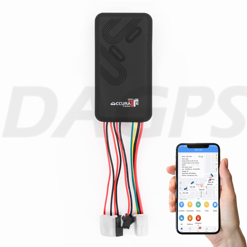 DAGPS 車両 GPS トラッカー GT06/TK100 - ライブロケーター、リモートエンジン停止、SOS ボタン、ドアオープンアラーム、移動アラーム、ジオフェンス
