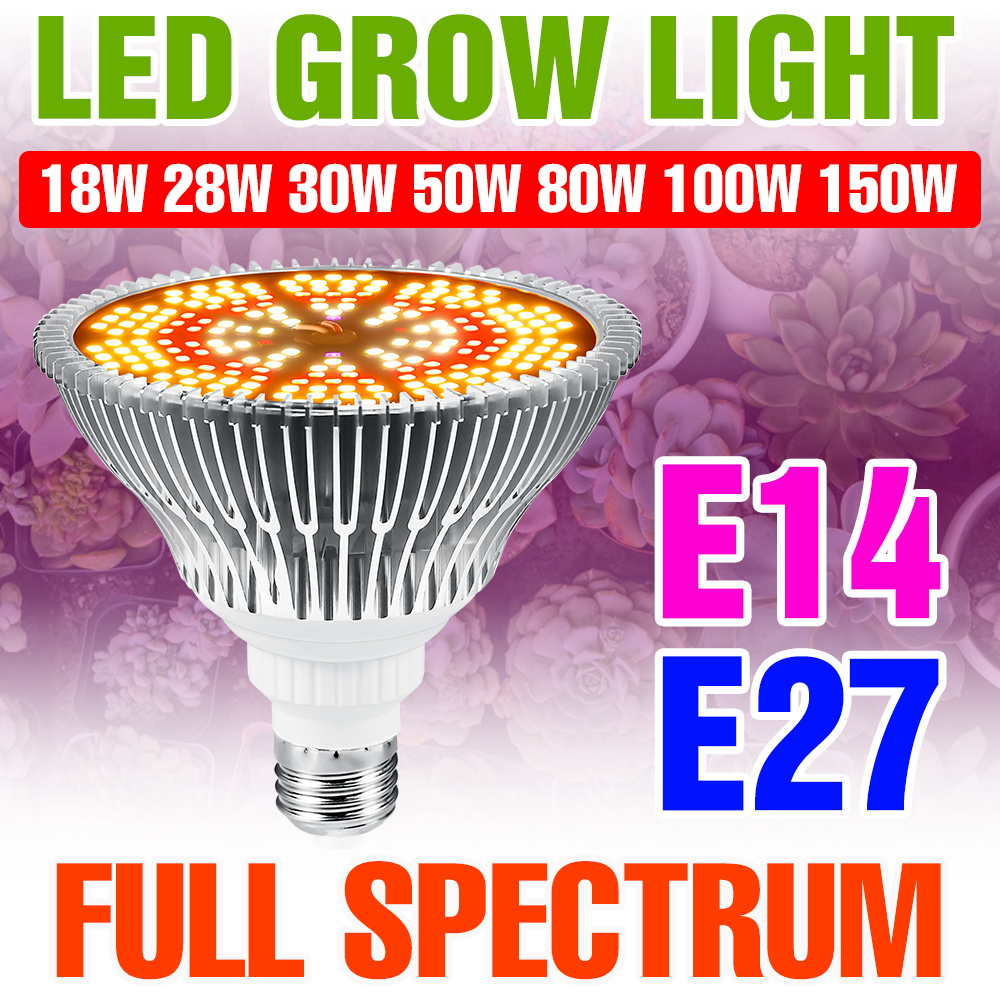 150 ワット E27 LED 植物成長電球フルスペクトル E14 野菜苗開花結実栽培水耕栽培ランプ