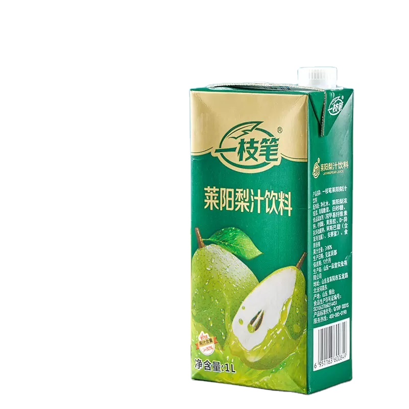 80% 莱陽梨ジュース 1L 箱入り天然フルーツ飲料 濾過ワンペンジュース
