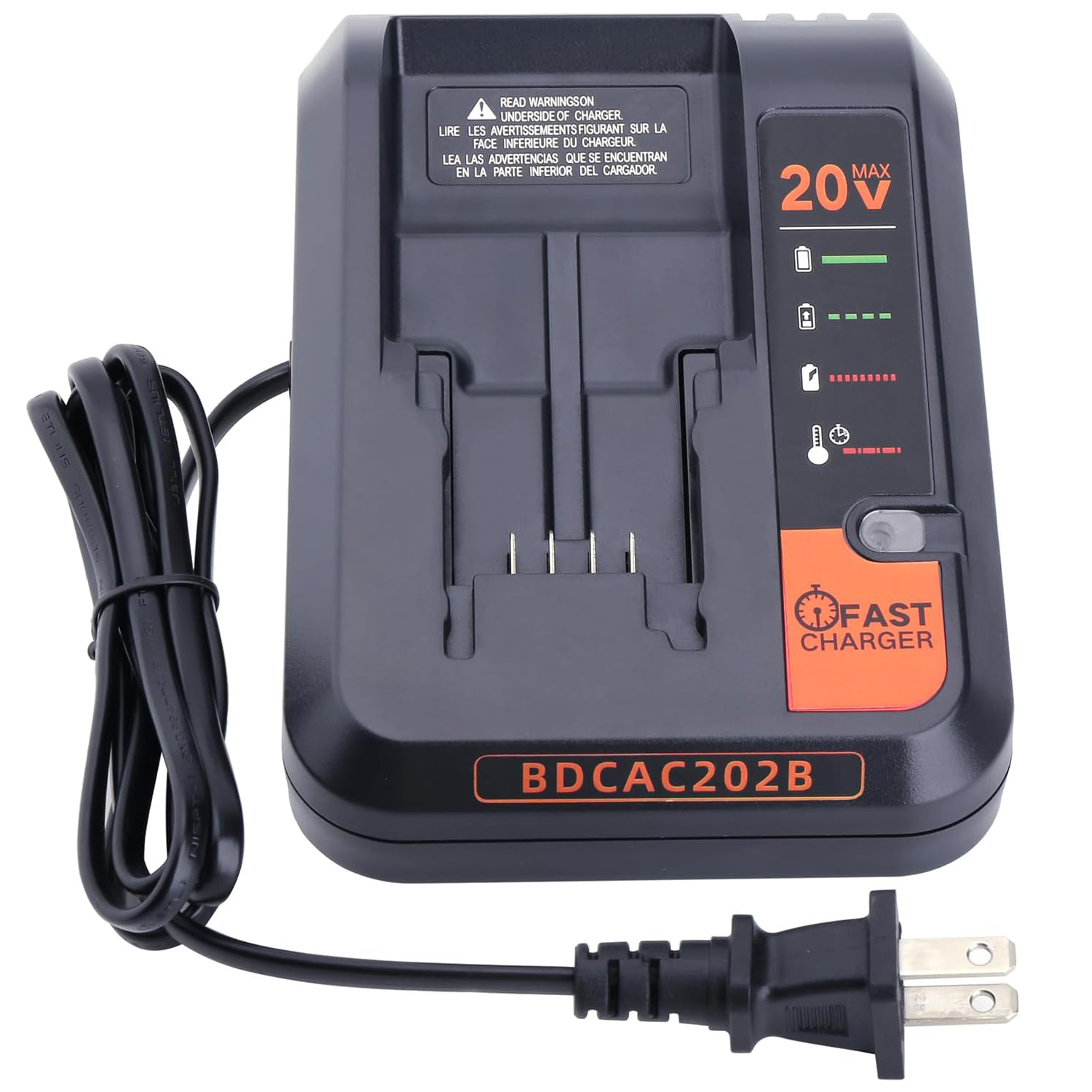 BDCAC202B 2.5A 充電器互換 ブラック