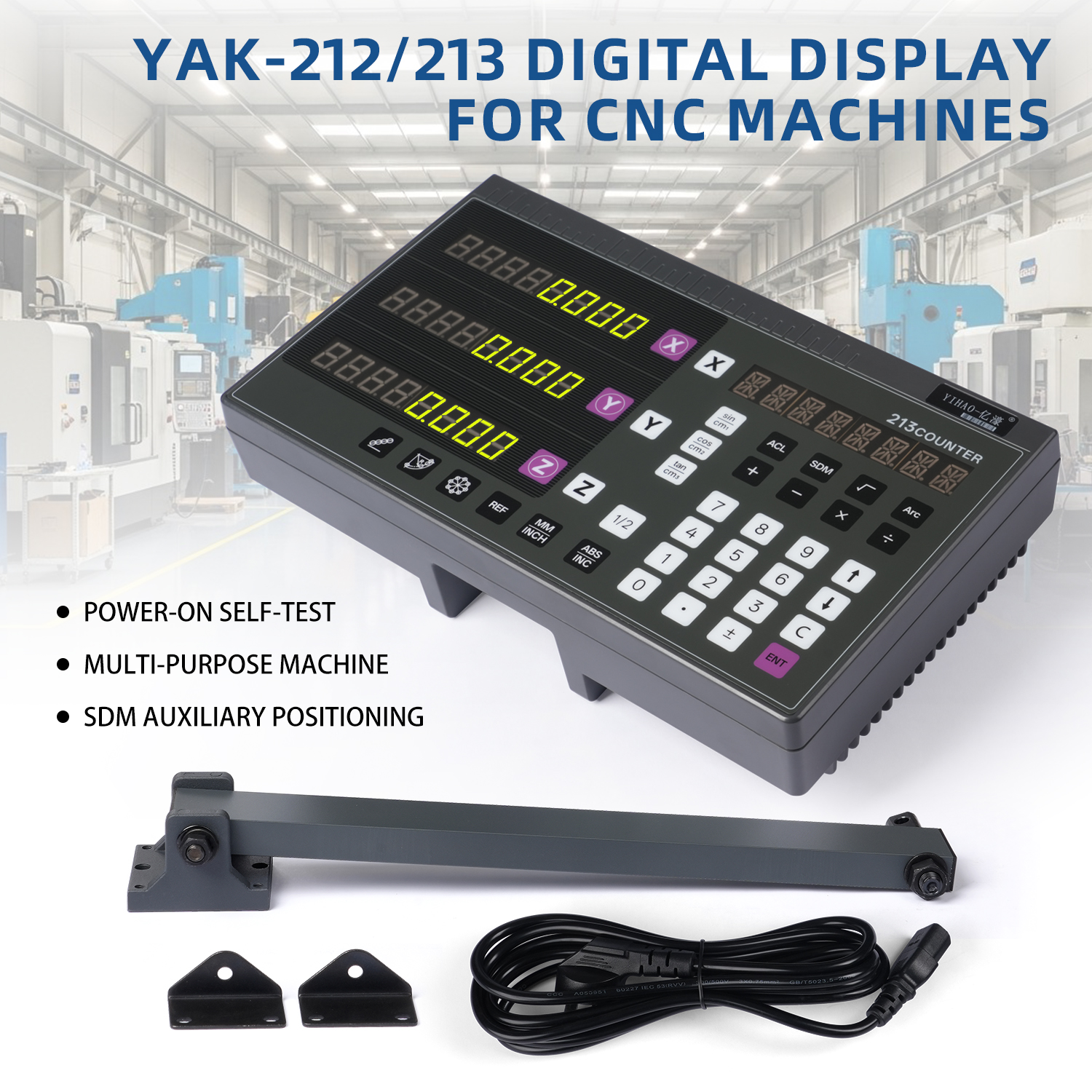 YAK-213 2 スムーズアークR付き3軸デジタル表示
