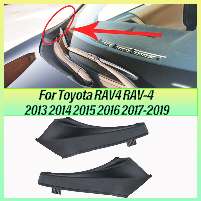トヨタ RAV4 RAV-4 2013 2014 2015 2016 2017-2019 外装部品 1 ペア黒フロントワイパーサイドカウル延長カバープラスチック