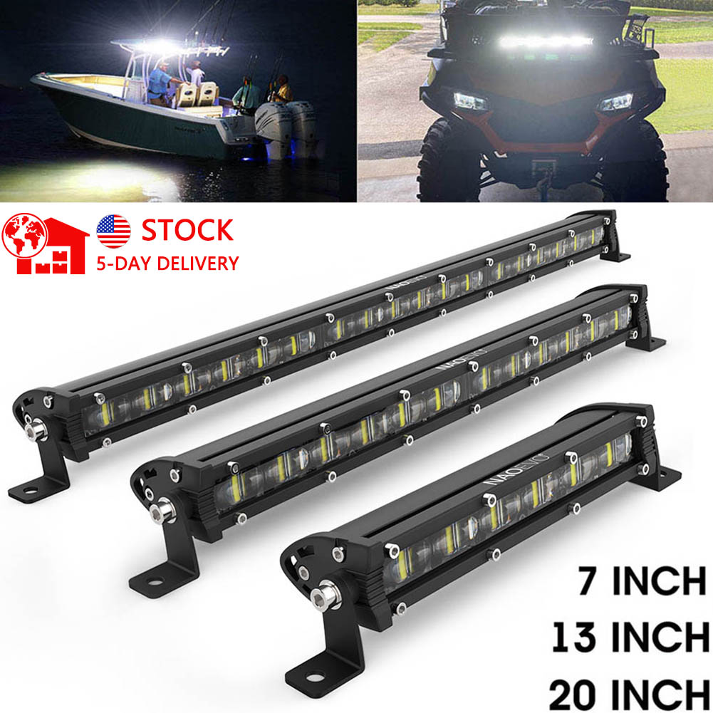 6D ウルトラストリップ LED ライトバー 8 "14" 20" インチドライビングフォグランプワークライト 4x4 Led バーオートバイオフロード SUV ATV トラクター用