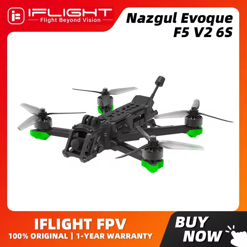 iFlight Nazgul Evoque F5D/F5X V2 アナログ 6S 5 インチ DeadCat ドローン BNF BLITZ MINI F7 E55 1.6 ワットスタックフリースタイル FPV クアッドコプター用