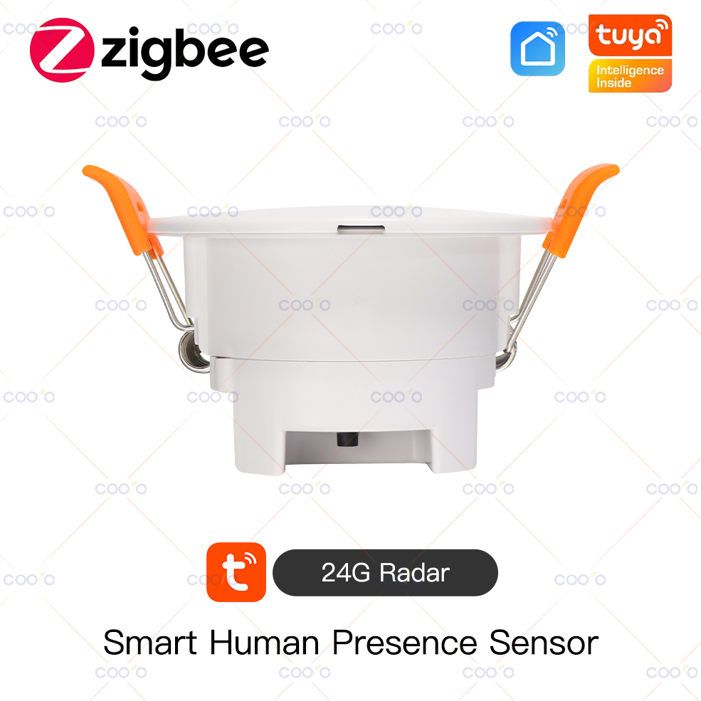 Tuya ZigBee 24 グラムミリ波レーダー人体存在センサー輝度/距離小さな動き検出より正確な天井マウントセンサー