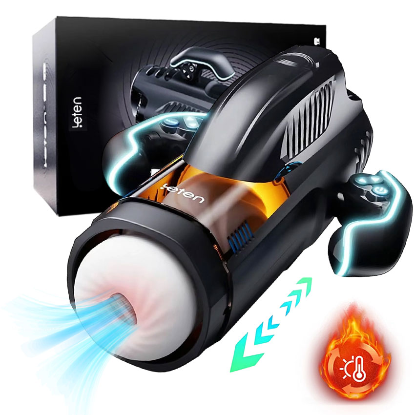 LETEN 自動男性オナホール吸引推力モード加熱ストローカー Blowiob マシン LCD ディスプレイ大人の大人のおもちゃ男性用