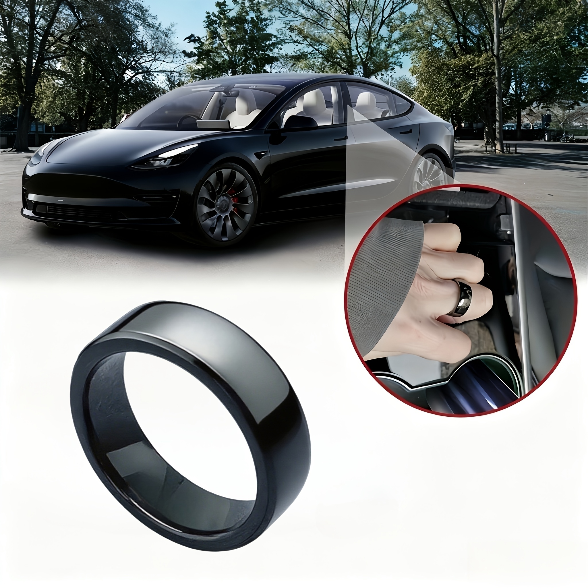 テスラ NFC リング防水セラミックリング交換車のキーカードキー用のオリジナルカードチップ製テスラモデル 3 モデル Y