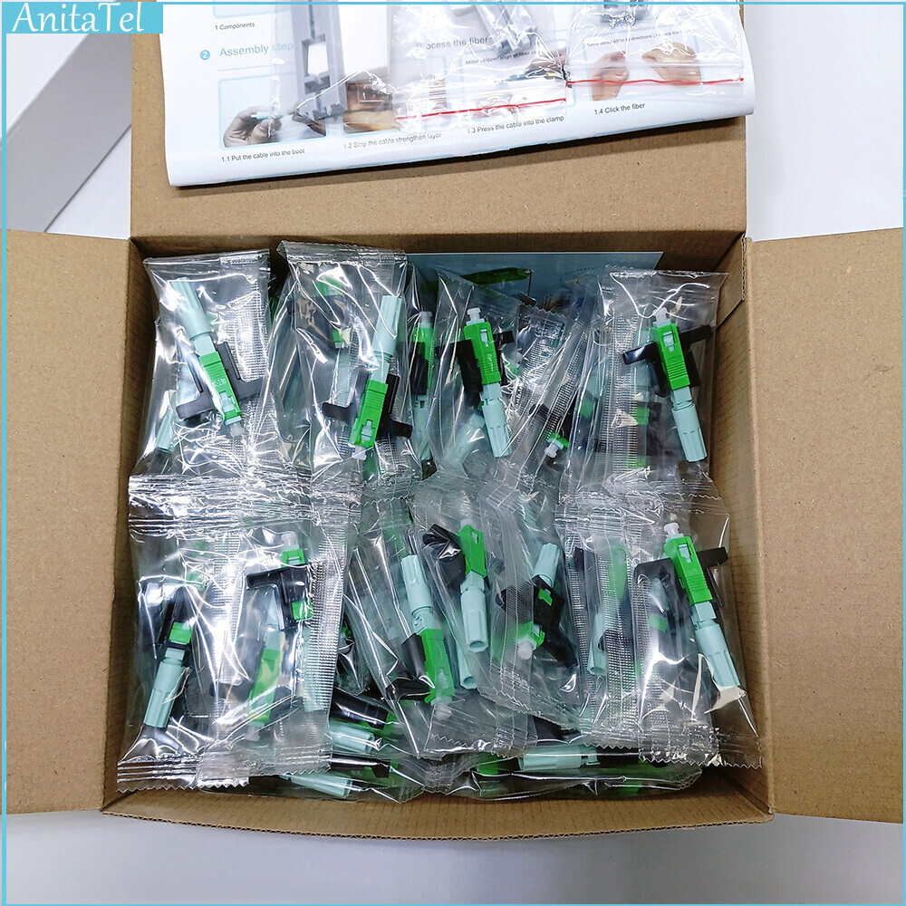 ファイバー高速コネクタ SC APC UPC 光 58 ミリメートルシングルモード光高速 FTTH コールドツールファイバークイックコネクタ UPC