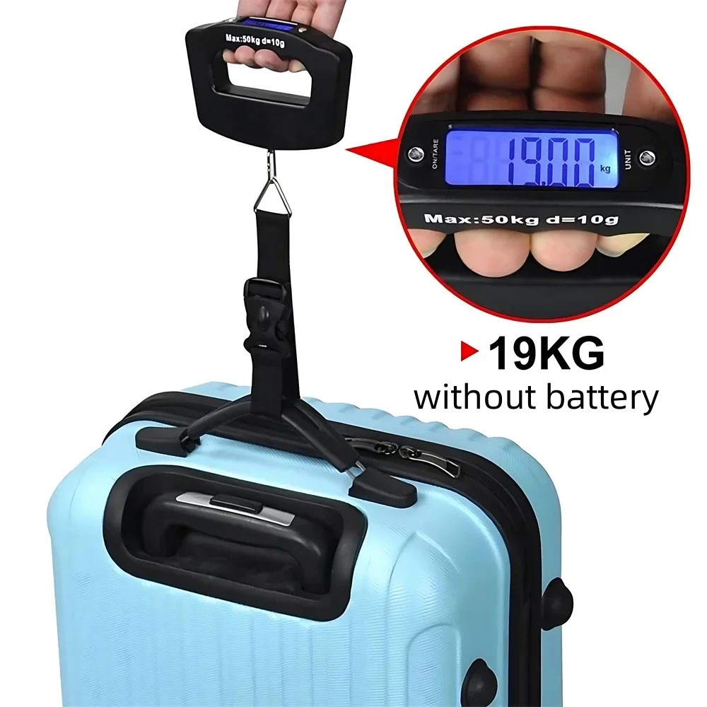 ポータブルスケールデジタル Lcd ディスプレイ 110lb/50 キロ電子荷物吊りスーツケース旅行重量手荷物バッグ重量バランスツール