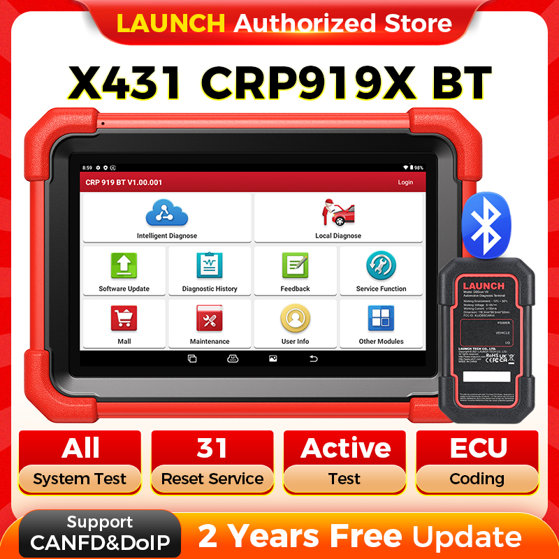 新しい起動 X431 CRP919X BT OBD2 スキャナ自動車診断ツール車 CANFD DOIP ECU コーディングプロフェッショナルスキャン