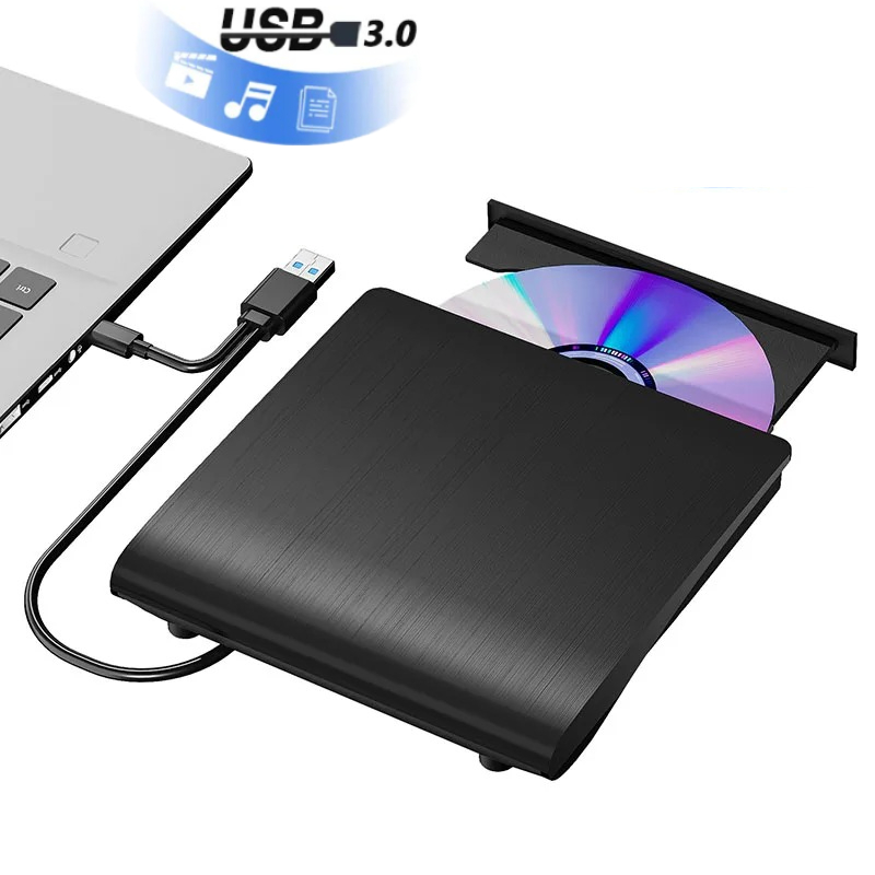 CD/DVD RW ドライブ USB C USB 3.0 外部読み取りバーナー ポータブル DVD プレーヤー光学ドライブ ラップトップ PC Windows 11 10 Linux OS Mac 用
