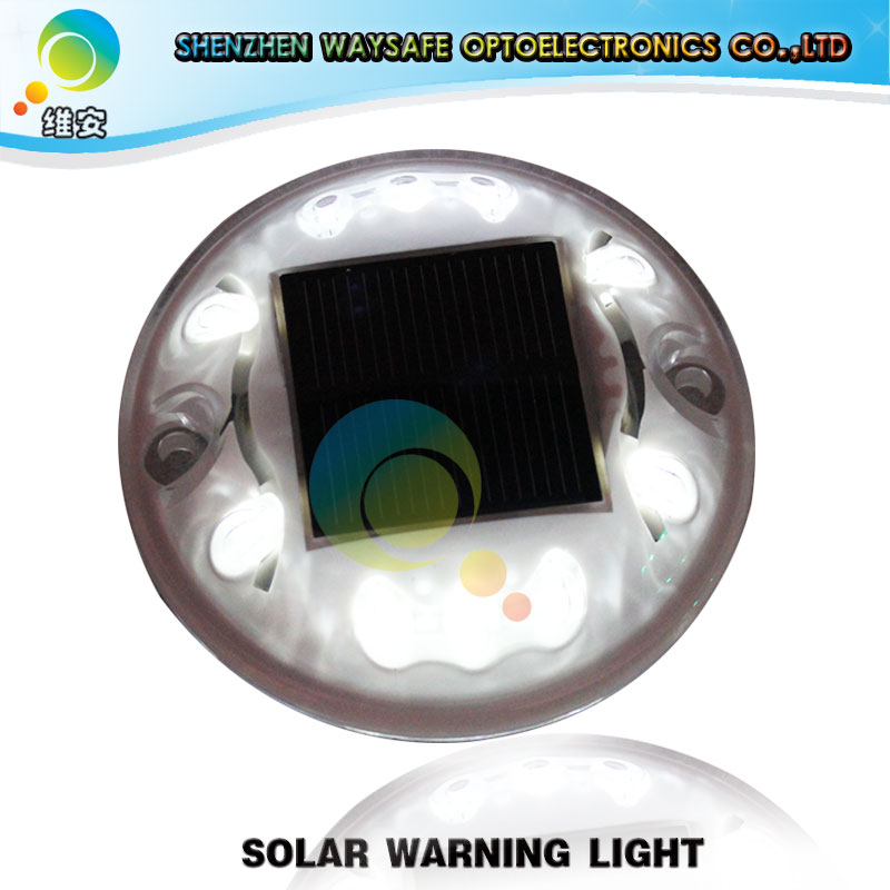 高品質のユニークなラウンドデザインの白色LED点滅ライト太陽光発電道路スタッドマーカーデックドック - 工場出荷時の価格