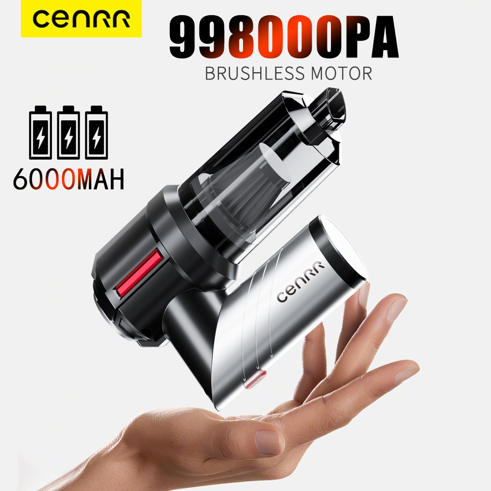 CENRR 車の掃除機ミニ 998000PA 強力なコードレスポータブル掃除機家庭用電化製品ハンドヘルド送風機車のクリーナー