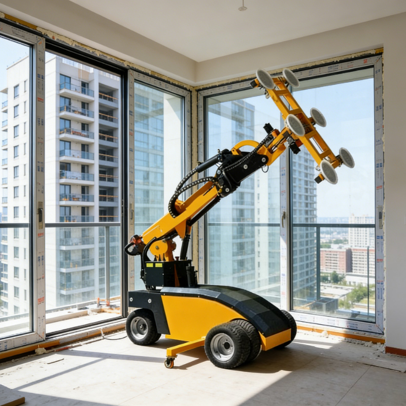 カスタマイズされたリモコン回転ロボットスタッカーガラス設置車の吸引リフター装置建設真空リフター