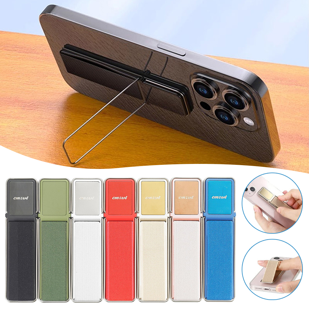 ユニバーサル携帯電話リングホルダーフィンガーキックスタンドストラップバンドグリップ折りたたみ携帯電話スタンドラック自己粘着電話ブラケット