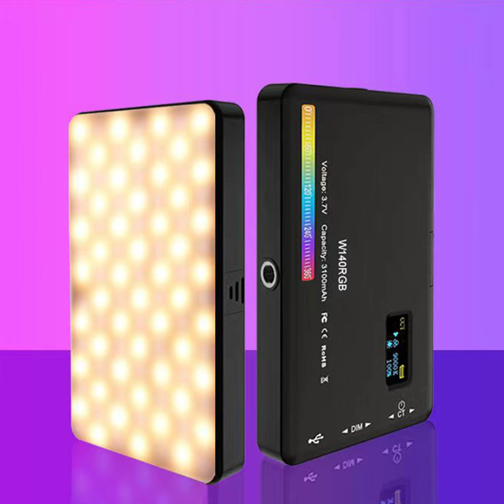 W140 ミニスポットライト GroPro カメラ用 RGB カラフルな 3100mAh 写真撮影ライトさまざまなシーン特殊効果 ABS 補助光
