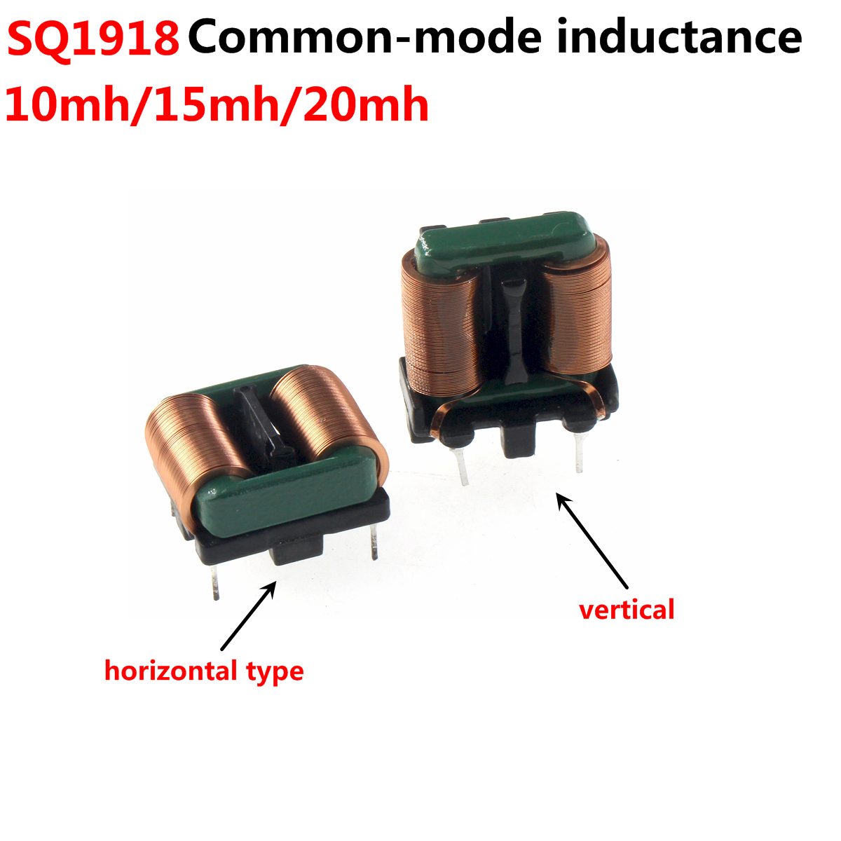 SQ1918 インダクタンスパッチプラグイン 10MH 15MH 20MH スイッチング電源 EMI コモンモードインダクタ