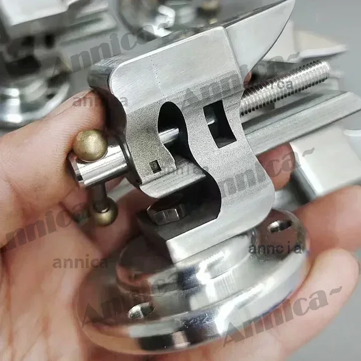 304ステンレススチール製ミニバイス、アンビル付きテーブルハンドツール、調整可能なデスクトップクランプ、時計修理装飾アンビルDIYベース