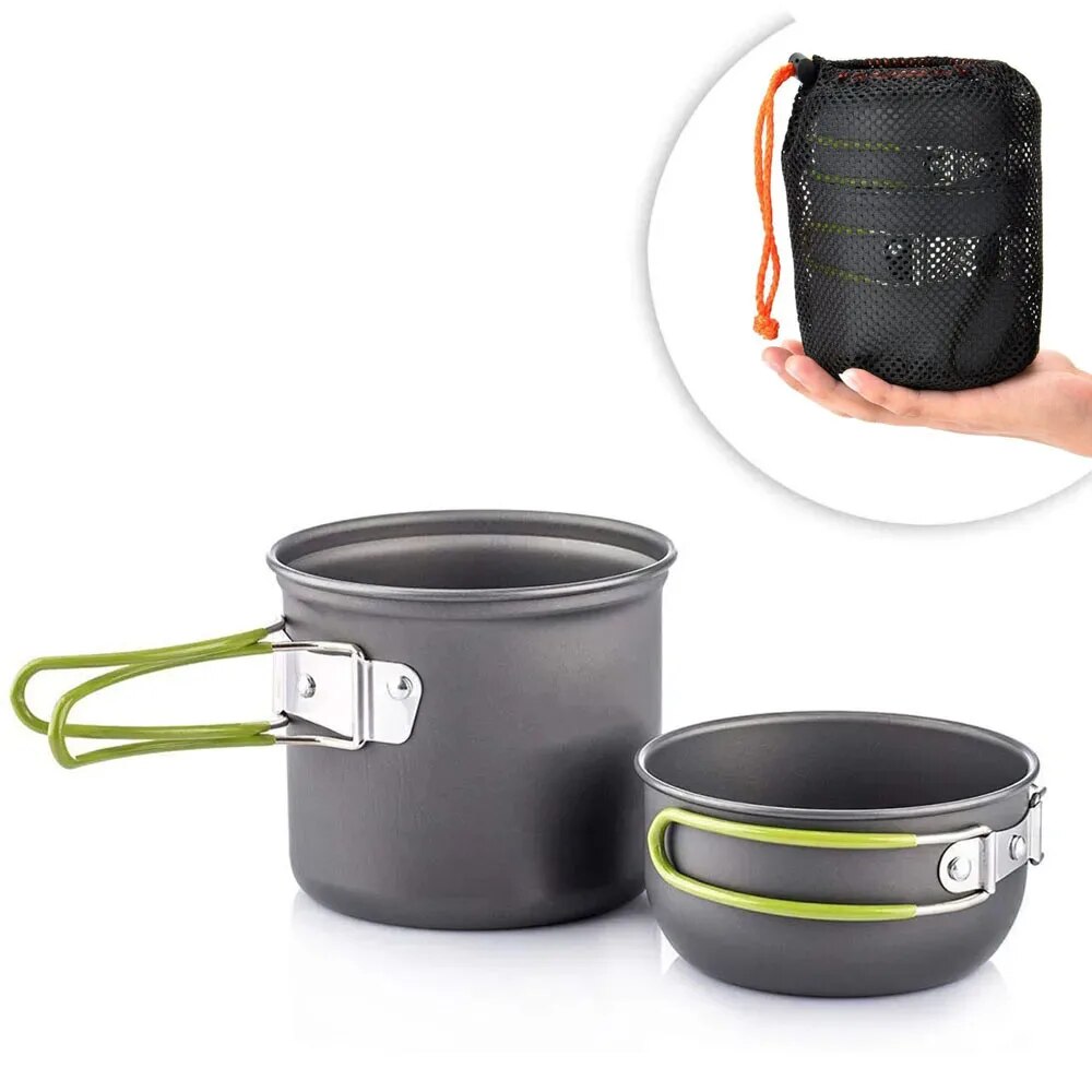 キャンプ調理器具メスキット超軽量キャンプポットセットアウトドア調理食器ハイキングトレッキングピクニック釣り登山
