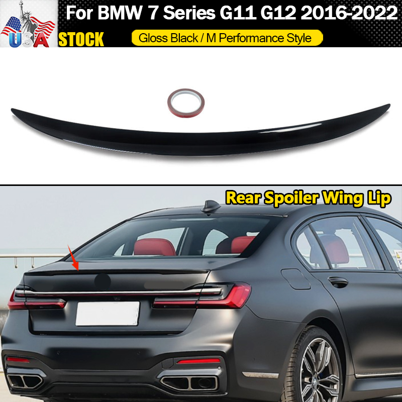 MP スタイルリアスポイラー BMW 7 シリーズ G11 G12 740i 750i リアトランクスポイラーウイングリップ光沢のある黒リア尾翼 Magickit